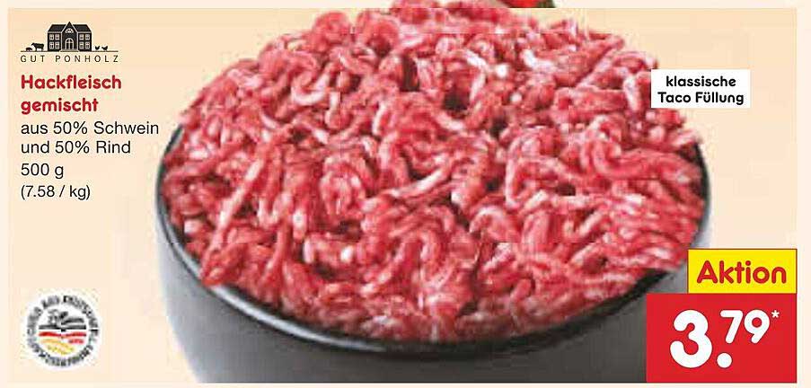 Hackfleisch gemischt 500 g - 50% Schwein und 50% Rind