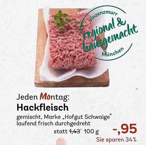 Hackfleisch gemischt, Marke „Hofgut Schwaige“