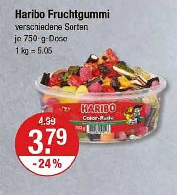 Haribo Fruchtgummi verschiedene Sorten je 750-g-Dose