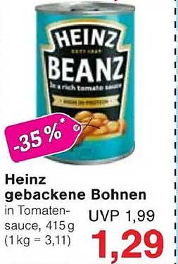Heinz gebackene Bohnen in Tomatensauce, 415 g