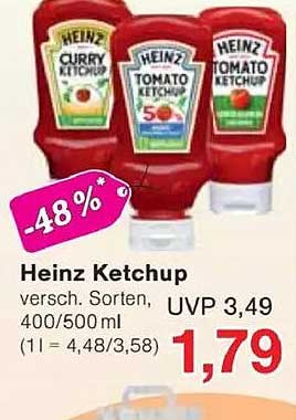 Heinz Ketchup verschiedene Sorten, 400/500 ml