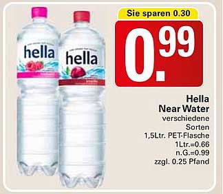 Hella Near Water verschiedene Sorten 1,5Ltr. PET-Flasche