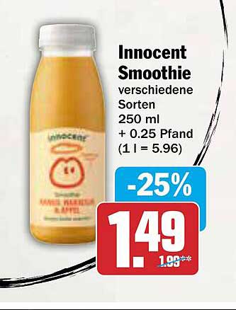 Innocent Smoothie verschiedene Sorten 250 ml