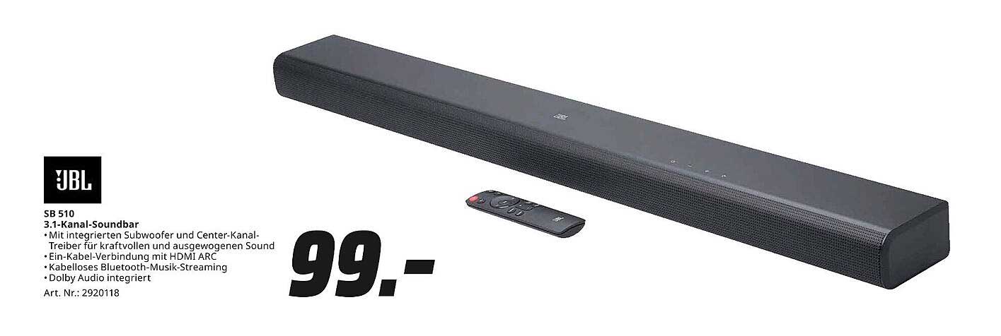 JBL SB 510 3.1-Kanal-Soundbar