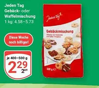 Jeden Tag Gebäck- oder Waffelmischung