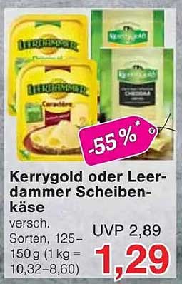 Kerrygold oder Leerdammer Scheibenkäse - Verschiedene Sorten