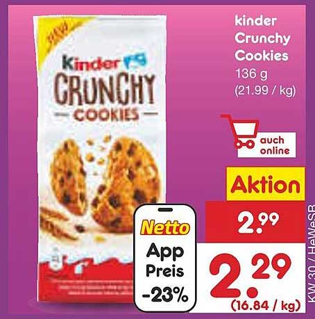 kinder Crunchy Cookies 136 g