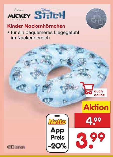 Kinder Nackenhörnchen für ein bequemeres Liegegefühl im Nackenbereich