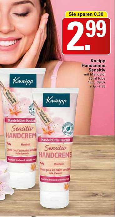 Kneipp Handcreme Sensitiv mit Mandelöl - 75 ml