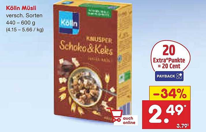 Kölln Müslis - Knusper Schoko & Kekse, 440 - 600 g