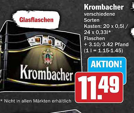 Krombacher Glasflaschen - verschiedene Sorten