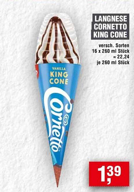 Langnese Cornetto King Cone - verschiedene Sorten