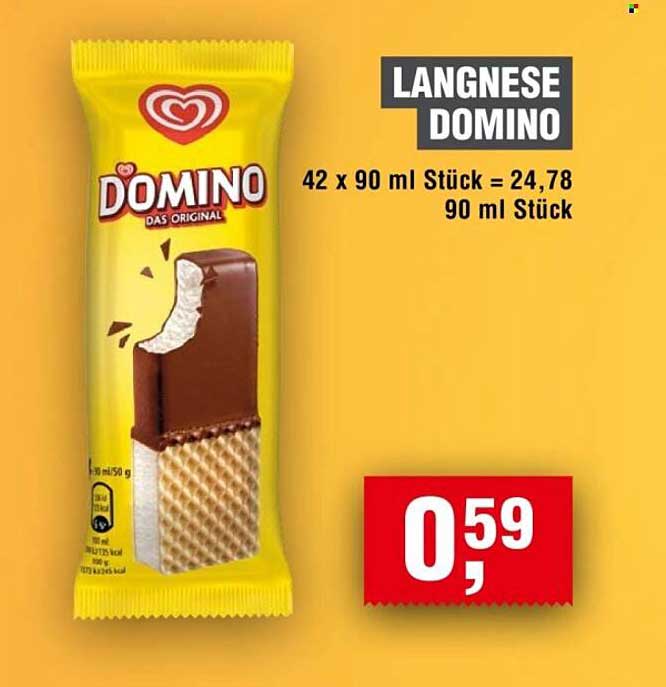 Langnese Domino - 42 x 90 ml Stück für nur 0,59 €