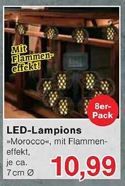 LED-Lampions »Morocco«, mit Flammeneffekt, je ca. 7 cm Ø - 8er-Pack