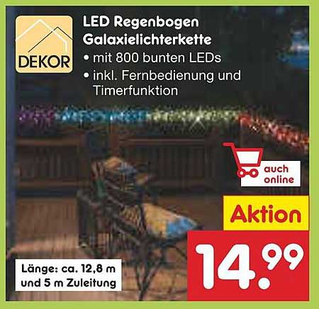 LED Regenbogen Galaxielichterkette
