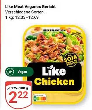 Like Meat Veganes Gericht - Verschiedene Sorten
