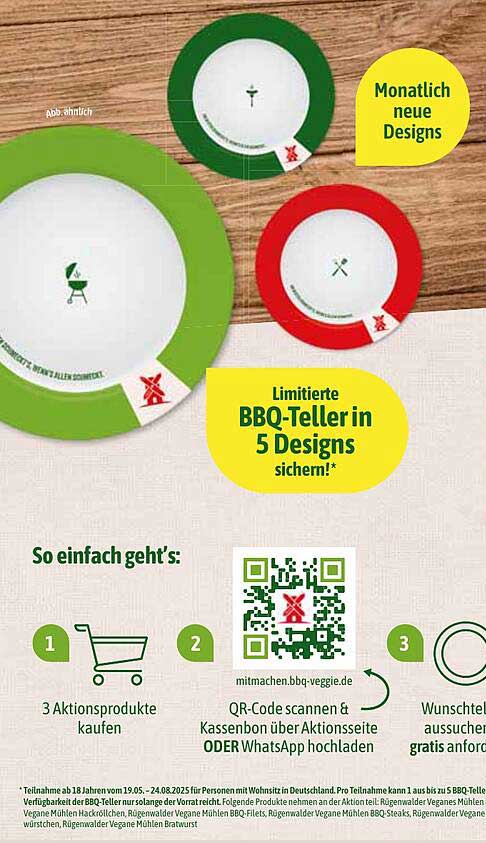 Limitierte BBQ-Teller in 5 Designs sichern!