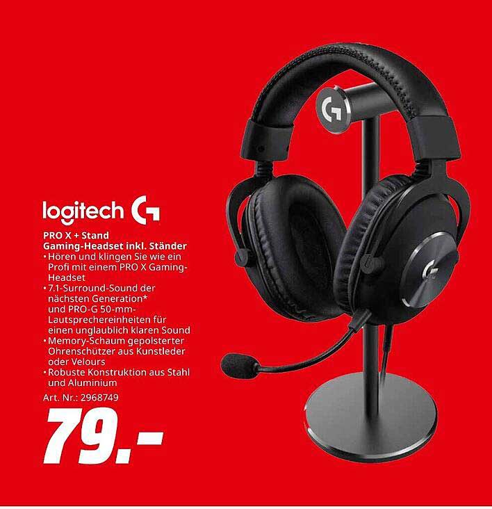 Logitech G PRO X Gaming-Headset inkl. Stand