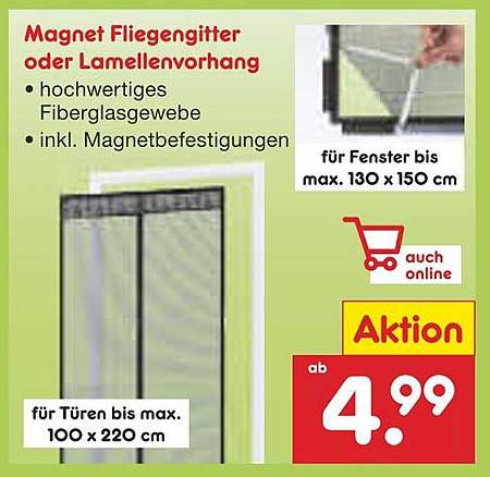 Magnet Fliegengitter oder Lamellenvorhang
