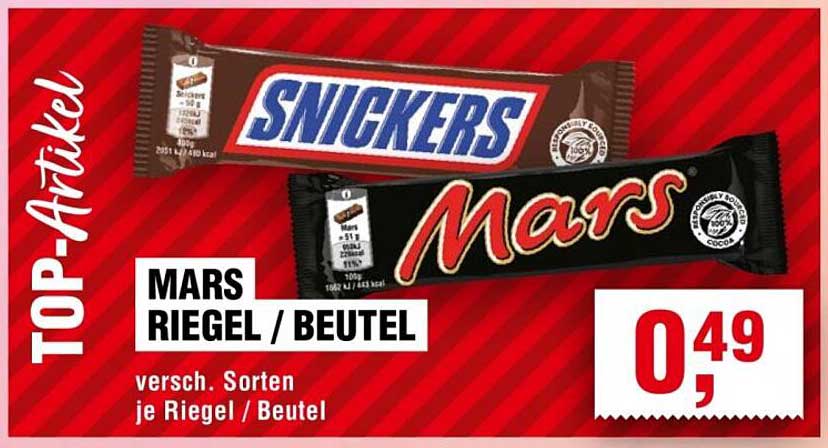 Mars Riegel / Beutel - verschiedene Sorten