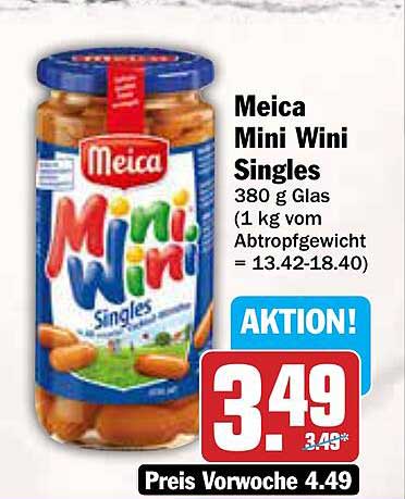 Meica Mini Wini Singles 380 g Glas