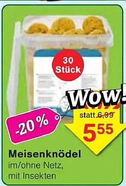 Meisenknödel im/ohne Netz, mit Insekten - 30 Stück