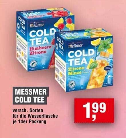 Messmer Cold Tee - verschiedene Sorten für die Wasserflasche, je 14er Packung