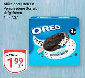 Milka oder Oreo Eis - verschiedene Sorten, tiefgefroren, 270 ml