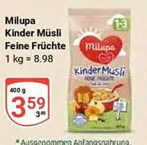 Milupa Kinder Müslí Feine Früchte 400 g