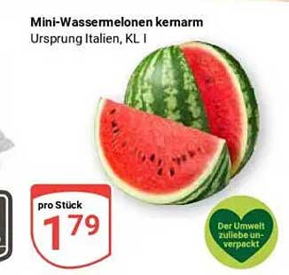 Mini-Wassermelonen kernarm - Ursprung Italien, KL I