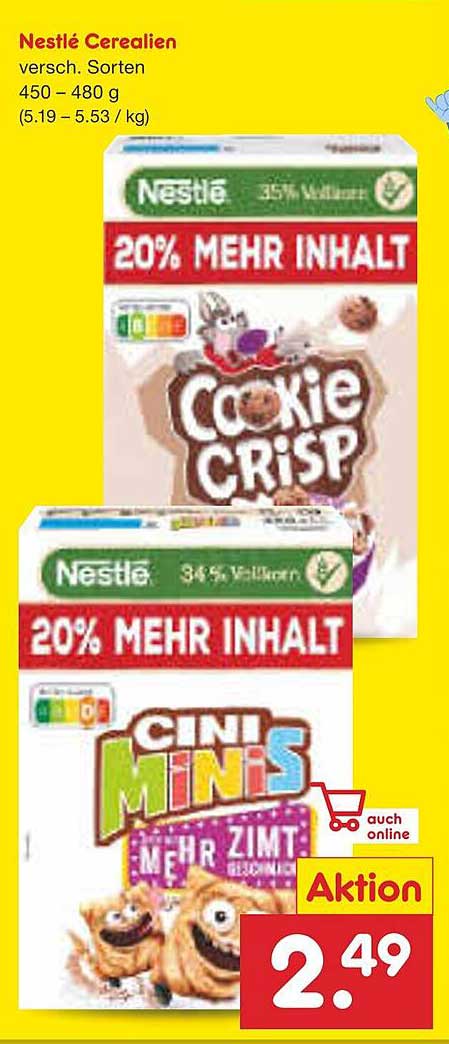 Nestlé Cerealien - Cookie Crisp und Cini Minis