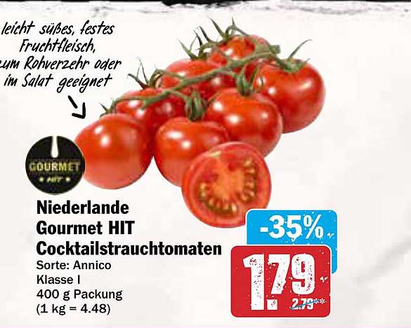 Niederlande Gourmet HIT Cocktailstrauchtomaten