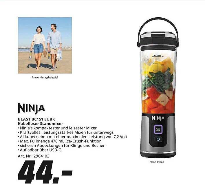 Ninja Blast BC151 EUBK - Kabelloser Standmixer
