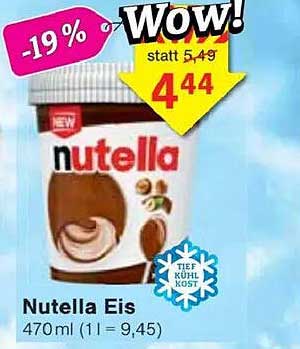 Nutella Eis 470ml - jetzt für nur 4,44 €