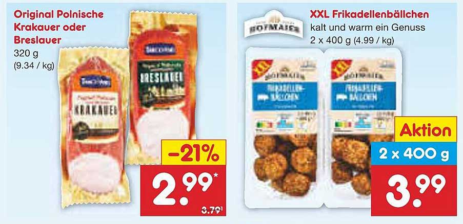 Original Polnische Krakauer oder Breslauer 320 g