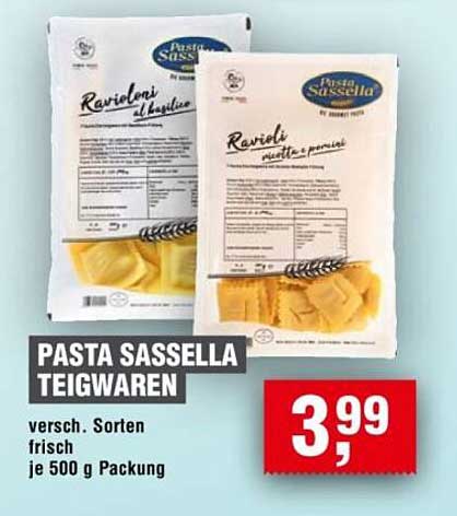 PASTA SASSELLA TEIGWAREN - verschiedene Sorten frisch je 500 g Packung