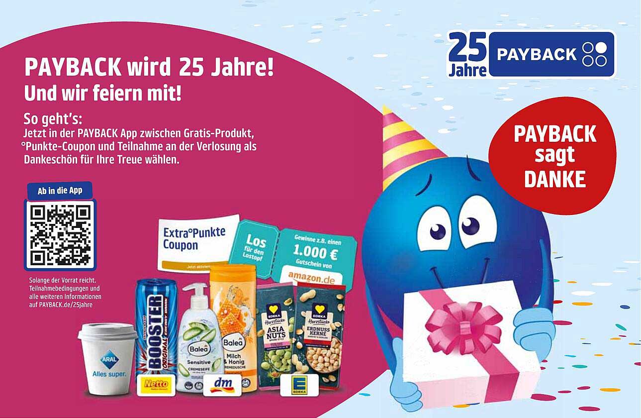 PAYBACK feiert 25 Jahre – Ein Dankeschön für Ihre Treue!