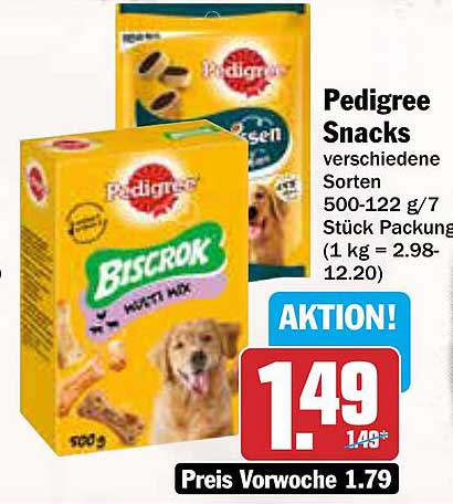 Pedigree Snacks verschiedene Sorten 500 g