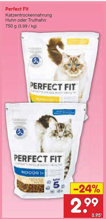 Perfect Fit Katzentrockenfutter Huhn oder Truthahn 750 g