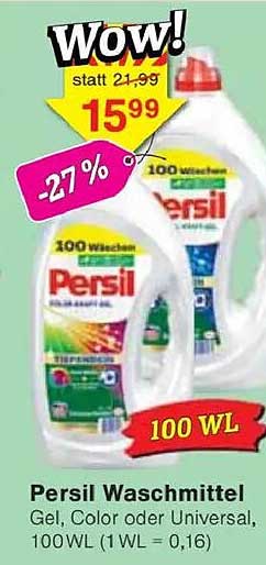 Persil Waschmittel Gel, Color oder Universal, 100 WL