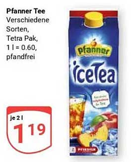 Pfanner Tee – Verschiedene Sorten, Tetra Pak