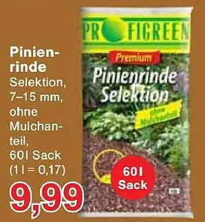 Pinienrinde Selektion, 7–15 mm, ohne Mulchanteil, 60 l Sack