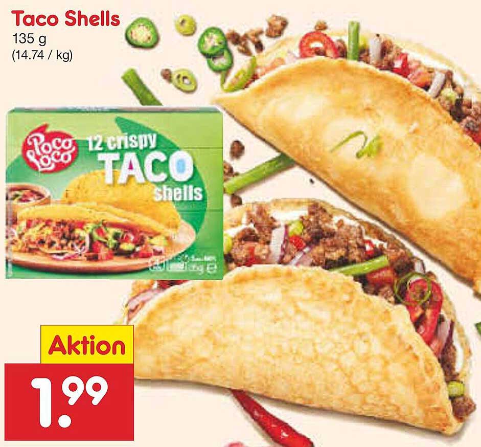 Poco Loco Taco Shells - 12 crispy Taco Shells 135 g