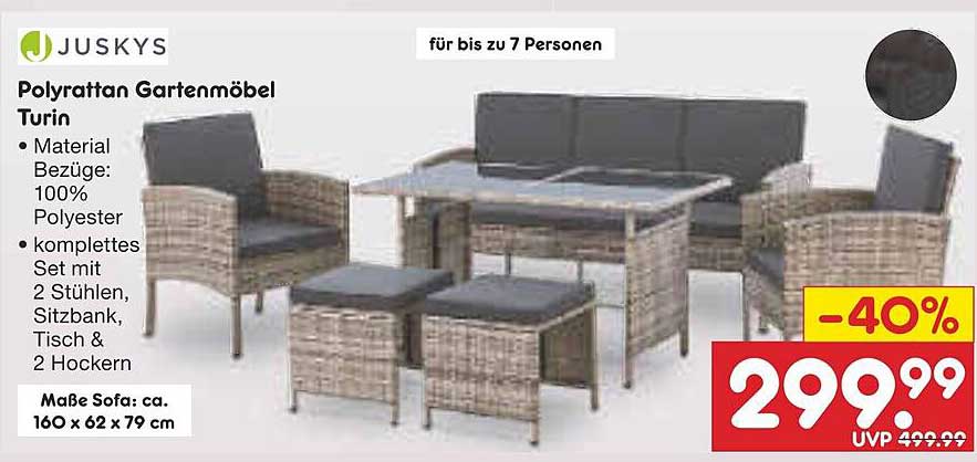 Poly Rattan Gartenmöbel Turin