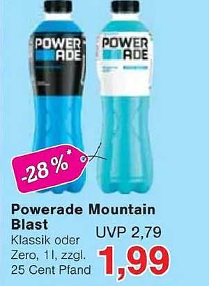 Powerade Mountain Blast 1l - Klassik oder Zero