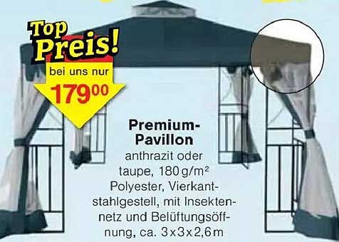Premium-Pavillon anthrazit oder taupe