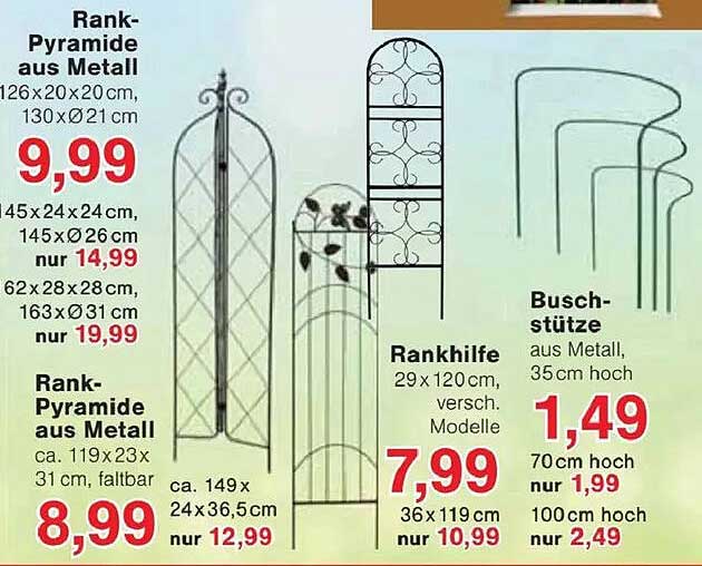 Rank-Pyramide aus Metall - Ideal für jeden Garten