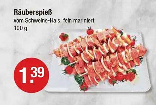 Räuberspiess vom Schweine-Hals, fein mariniert 100 g
