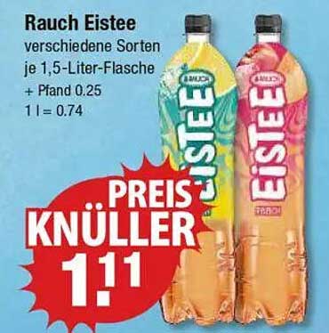 Rauch Eistee verschiedene Sorten je 1,5-Liter-Flasche