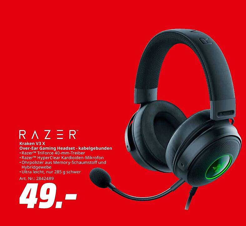 Razer Kraken V3 X – Over-Ear Gaming Headset